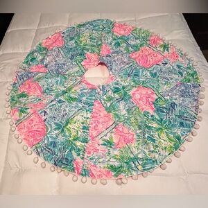 Lilly Pulitzer Christmas Tree Skirt and 2 Stockings